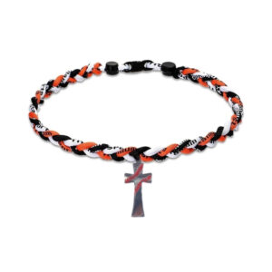 Orange white black + cross