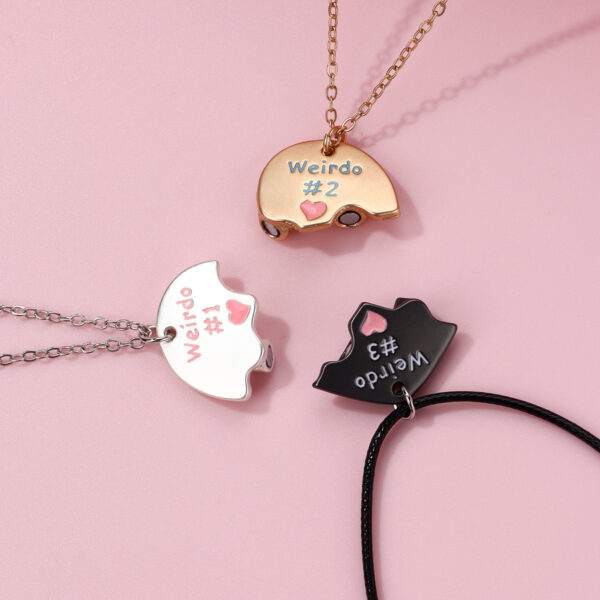 Wholesale children's necklace three-piece set necklace heart-shaped clavicle chain