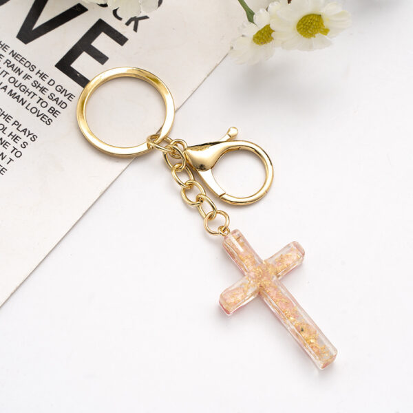 Wholesale Flower Cross Keychain