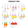 Wholesale Easter Bunny Egg Mushroom Double-sided Acrylic Earrings