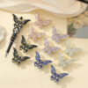 Wholesale 10pcs Alloy Spot Drill Butterfly Beads Bulk Beaded Jewelry Accessories