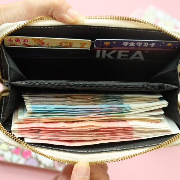 Wholesale Long Wallet Arrival Cartoon Large Capacity Mobile Phone Wallet Zipper Card Bag Hand