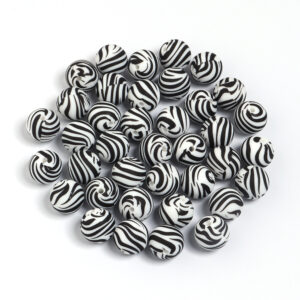 Zebra / Diameter 15mm, aperture 2.4mm, 5 pieces/pack