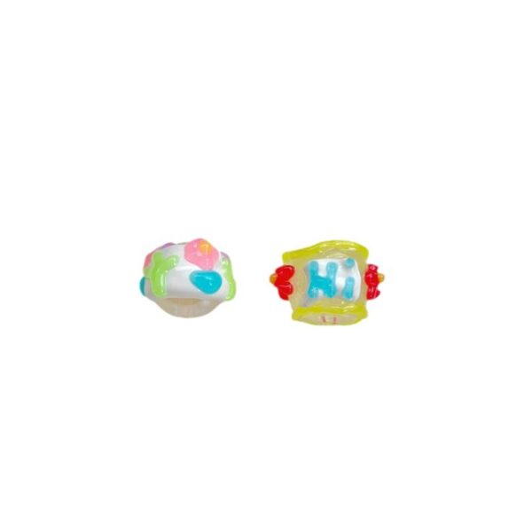 Wholesale Luminous 16mm hand-painted through-hole loose beads diy beaded mixed necklace mobile phone chain pendant string pen jewelry aessories