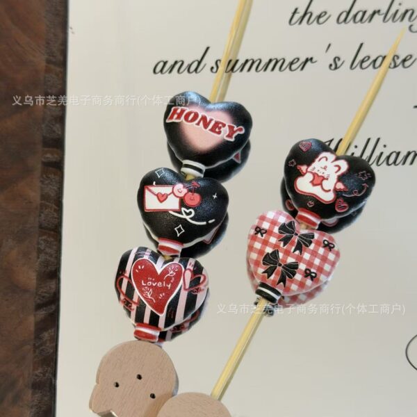 Wholesale 10pcs Love Envelope Rabbit Balloon Acrylic Beads