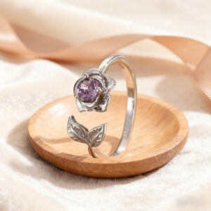 Purple flowers / Open ring