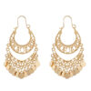 Wholesale Circular hollow crescent earrings