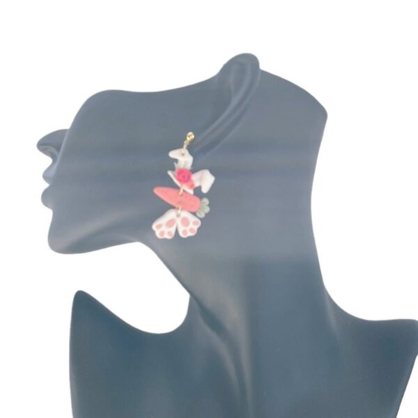 Wholesale polymer clay Easter soft pottery carrot rabbit earrings