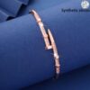 Wholesale Nail copper micro inlaid zircon open bracelet
