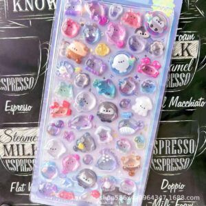 3d embossed stickers [marine style]/pack