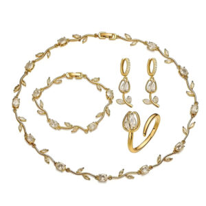 Golden white diamond tulip set