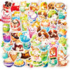 Wholesale 50pcs cartoon food cat dog graffiti stickers
