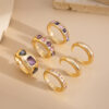 Wholesale Color Gem Inlay Ring suit Metallic Glazed Ring