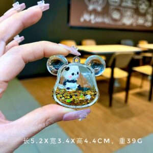 [Violent Bear Head] Black Gold Panda / Quantity without keychain: 1 piece