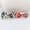 Wholesale 10pcs colored peach heart soft ceramic diamond beads