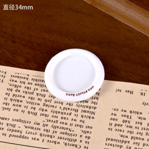 Round white plate / Miniature coffee cup