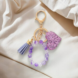 Purple bracelet keychain