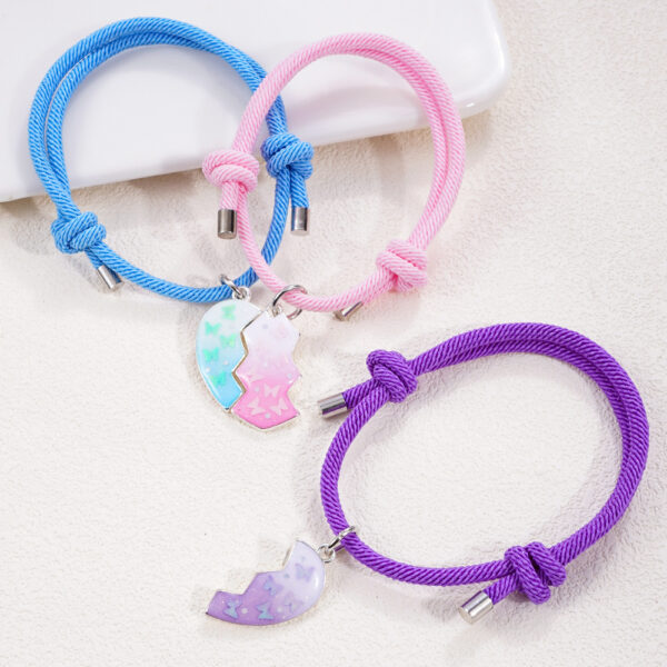Wholesale Cartoon Heart Splicing Magnetic Bracelet Pendant