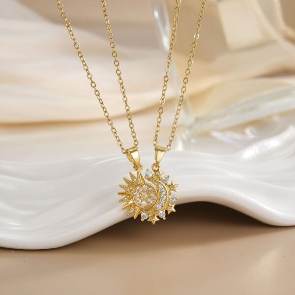 Wholesale Magnetic Sun Moon Necklace