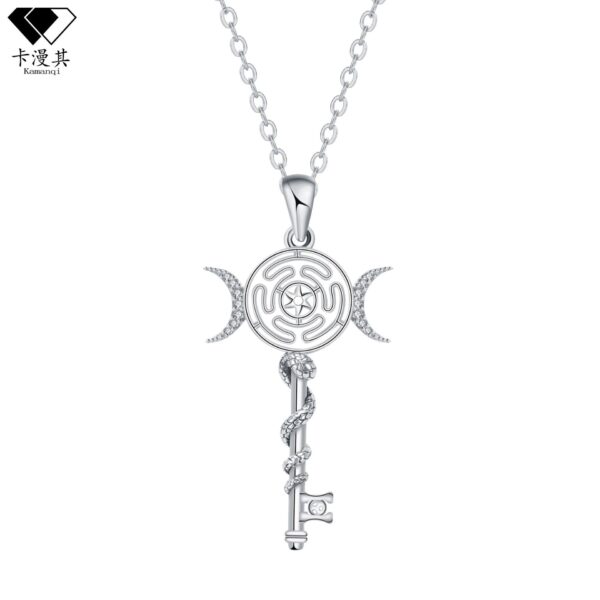 Wholesale Greek snake-shaped winding key necklace