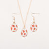 Wholesale Easter egg rabbit spotted striped flower necklace set