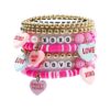 O1CN01v39jo31Gbcu7vHbB7_2219120010641-0-cib Wholesale Valentine's Day Love Tab Soft y Letter Beaded Pink Bracelet