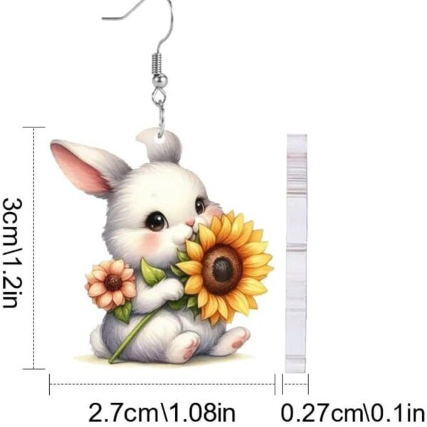 Wholesale Easter cartoon rabbit acrylic earrings