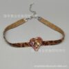 Wholesale Maillard color sweet and cool heart lace choker