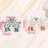 Wholesale Double sided St. Patrick's Chicken Acrylic Earrings