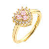 Wholesale Fashion Love Geometric Opening Adjustable Ring