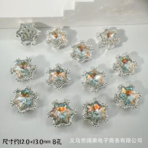 New colorful white / Snowflake eight holes