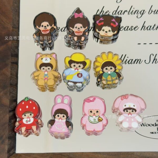 Wholesale 10pcs flower strawberry hat cartoon acrylic beads