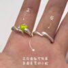 O1CN01vBMK951eElwo94mfP_2218382003840-0-cib Wholesale Apple and Snake Niche Design Sweet and Cool Cute Resin Ring Fashionable High-End Non-Fading Open Ring for Women