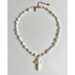 Pearl chain large cross