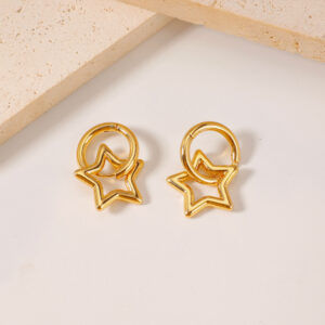Hollow out five-pointed star 18*19mm
