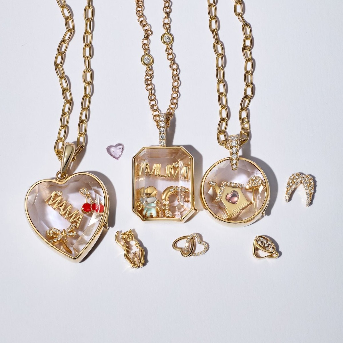 Wholesale Vintage heart-shaped tearop shaped picture box pendant necklace