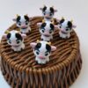 Wholesale 10pcs Cute black and white cow cartoon 3D Focal Beads