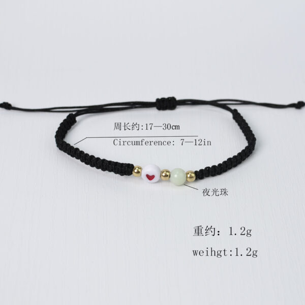 O1CN01vEEamX1TBbS9lL3zY_2200812712344-0-cib Wholesale Personalized Creative Luminous Beads Love Weaving Friendship Couple Card Bracelet