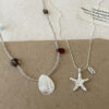 Wholesale Stainless Steel Summer Starfish and Shell Necklace