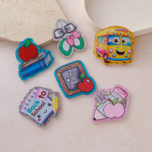 Wholesale 10pcs Cartoon DIY Acrylic Slides and Glitter