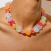 Wholesale Colorful heart-shaped cute candy necklace