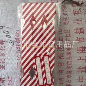 Red slash; paper