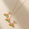 Wholesale Rainbow Love Element Necklace