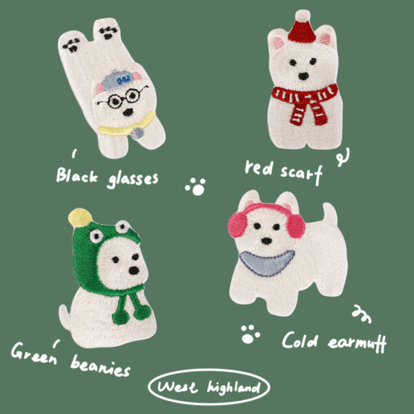 Wholesale CuteDog Embroidery Sticker DIY Patches