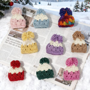 Wholesale 2pcs Cartoon Doll Woolen Hat Doll Accessories