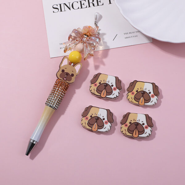 Wholesale 10pcs Husky Dog Straight-Hole Beads DIY Accessories