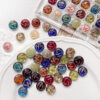O1CN01vL8Rk91Rx7Fk3KDWU_2200763052177-0-cib Wholesale Retro Gold-Painted Transparent Bird Round Brand Multi-Color Imrted Czech Glass Beads Loose Beads DIY Handmade Aessories