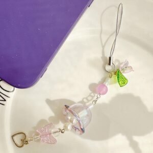 Xc-24a05 purple butterfly love wind chime