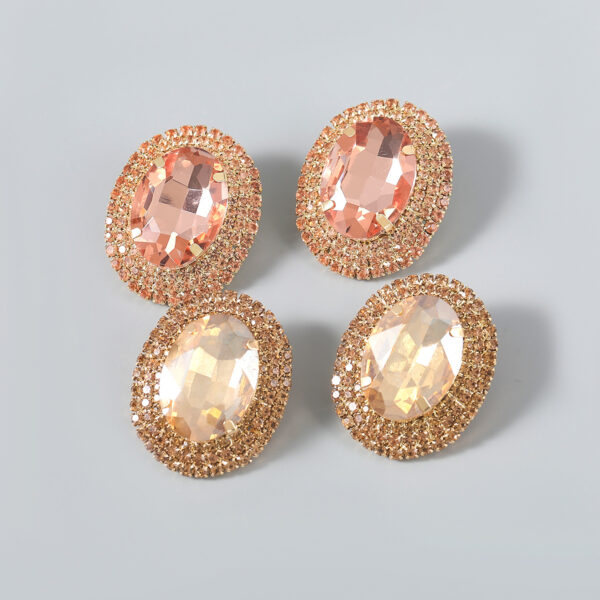 O1CN01vNhHM92II32qnsHlj_2473019262-0-cib Wholesale Claw chain inlaid with rhinestone oval earrings