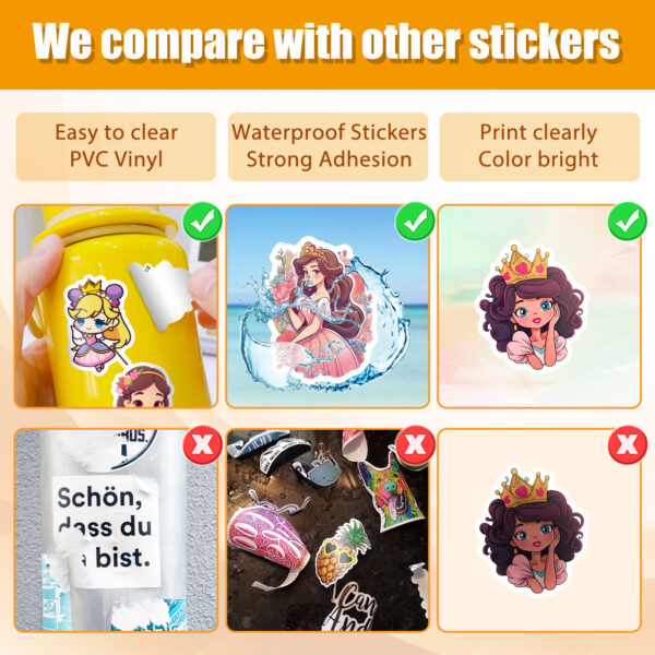 Wholesale 50 pieces of cartoon skirt girl graffiti stickers